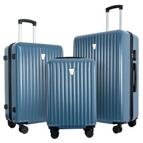 3-Piece Hardshell Travel Luggage Set with TSA Lock & Double Spinner Wheels, Large Capacity Rolling Cases for Family Travel & Business Trip