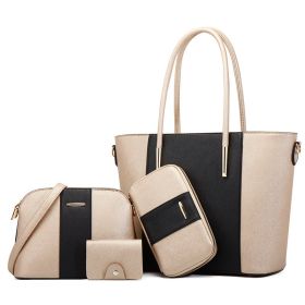 Fashion Women'S Bag, Cross-Border Picture And Mother Bag, Portable Diagonal Bag (Option: Black gold)