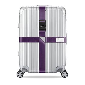 1 Pcs Luggage Straps for Suitcases Strap Suitcase Belts (Color: Purple)