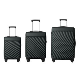 Luggage Sets ABS Hardshell 3pcs Luggage, Lightweight Durable Suitcase sets Spinner Wheels Suitcase with TSA Lock 20''24''28'' Available(Dark Gree (Main Color: Dark Green, Main Material: ABS)