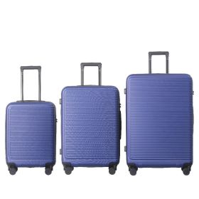 Luggage Sets ABS Hardshell 3pcs Luggage, Lightweight Durable Suitcase sets Spinner Wheels Suitcase with TSA Lock 20''24''28'' Available(Blue) (Main Color: Blue, Main Material: ABS)