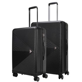 MKF Collection Felicity Luggage Set Extra Large and Large - 2 pieces by Mia k (Color: Black, Material: Polycarbonate)