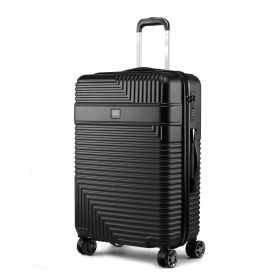 MKF Collection Mykonos Large Check-in Spinner by Mia K (Color: Black, Material: Polycarbonate)